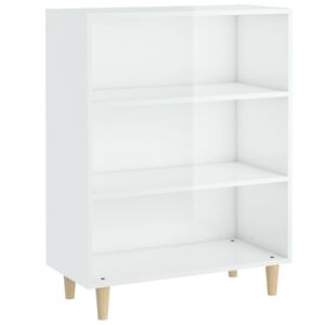 vidaXL Senkki korkeakiilto valkoinen 69,5x32,5x90 cm tekninen puu