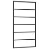 vidaXL Liukuovi ESG-lasi ja alumiini 102x205 cm musta
