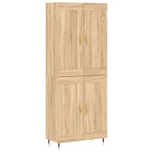 vidaXL Kaappi Sonoma tammi 69,5x34x180 cm tekninen puu