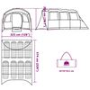 vidaXL Perhe Teltta katolla Harmaa ja oranssi 576 x 325 x 213 cm
