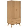 vidaXL Vaatekaappi OLDEN ruskea 76,5x53x172 cm t&auml;ysi m&auml;nty