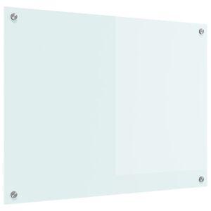 vidaXL Keittiön suojapaneeli Valkoinen 80 x 60 cm karkaistu lasi