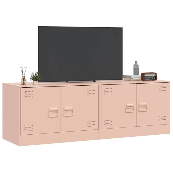 vidaXL TV-tasot 2 kpl pinkki 67x39x44 cm ter&auml;s