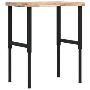 vidaXL Ty&ouml;penkki 80x60x(73-99,5) cm t&auml;ysi akasiapuu suorakaide
