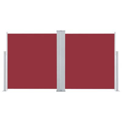 vidaXL Sisäänvedettävä sivumarkiisi 120x600 cm punainen
