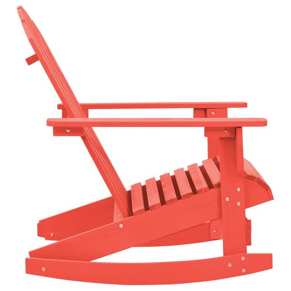vidaXL Adirondack-puutarhan keinutuoli täysi kuusi punainen