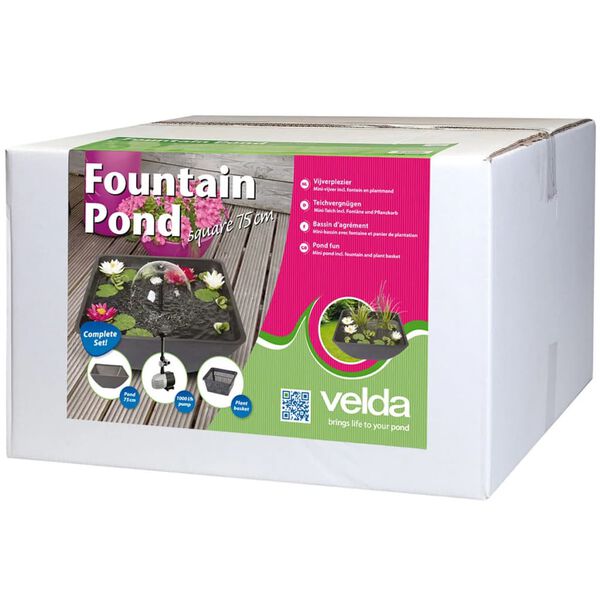 Velda Suihkul&auml;hde minilammessa neli&ouml; 75x75x35 cm 123516