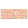 vidaXL P&ouml;yt&auml;levy ruskea 160x60x(2-4)cm k&auml;sitelty t&auml;ystammi el&auml;v&auml; reuna