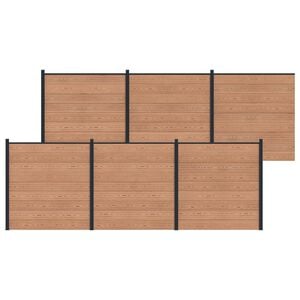 vidaXL Aidat Setti 6 pcs 1045 x 186 cm WPC ja alumiini Ruskea