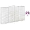 vidaXL Kaarevat kivikorit 7 kpl 400x50x220/240 cm galvanoitu rauta