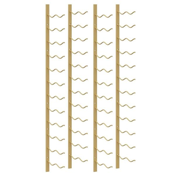 vidaXL Sein&auml;lle kiinnitett&auml;v&auml; viinipulloteline 24 pullolle 2 kpl rauta