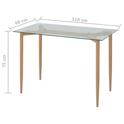 vidaXL Ruokapöytä 118x68x75 cm