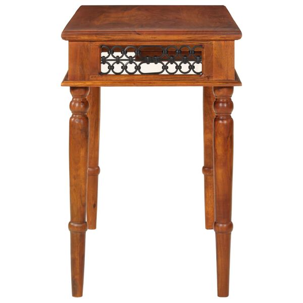 vidaXL Työpöytä laatikolla 110x50x76 cm täysi akasiapuu