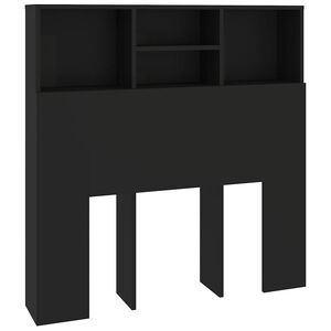 vidaXL S&auml;ngynp&auml;&auml;ty s&auml;ilytystilalla musta 100x19x103,5 cm