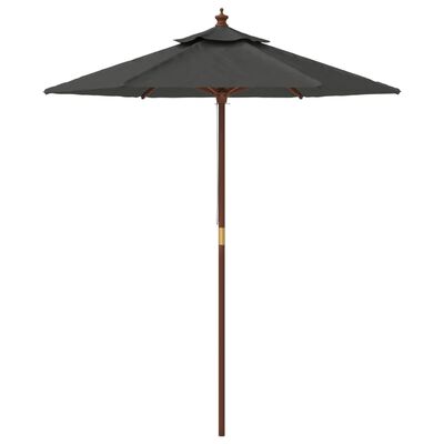 vidaXL Puutarhan aurinkovarjo puutolppa antrasiitti 196x231 cm