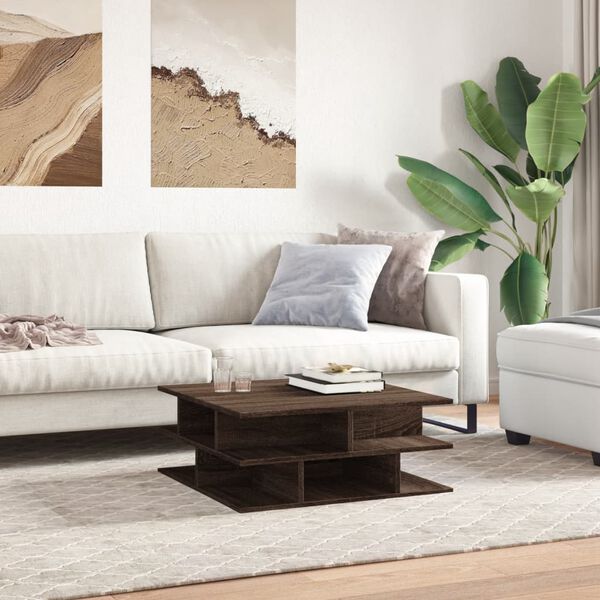 vidaXL Sohvap&ouml;yt&auml; ruskea tammi 70x70x29 cm tekninen puu