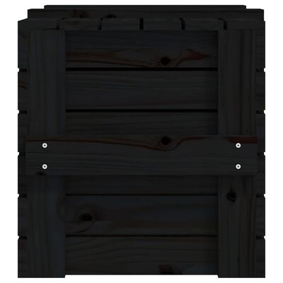 vidaXL Säilytyslaatikko musta 58x40,5x42 cm täysi mänty