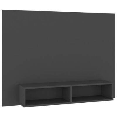 vidaXL TV-taso seinälle harmaa 120x23,5x90 cm lastulevy