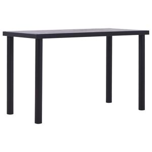 vidaXL Ruokap&ouml;yt&auml; musta ja betoninharmaa 120x60x75 cm MDF