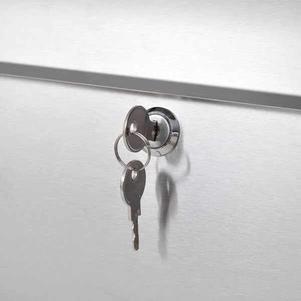 vidaXL Kaksi postilaatikkoa ja jalusta ruostumaton ter&auml;s