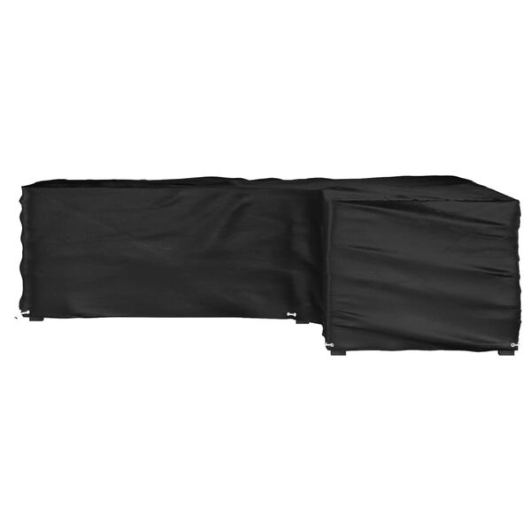 vidaXL Puutarhakalustesuoja L-muoto 16 purjerengasta 250x250x70 cm