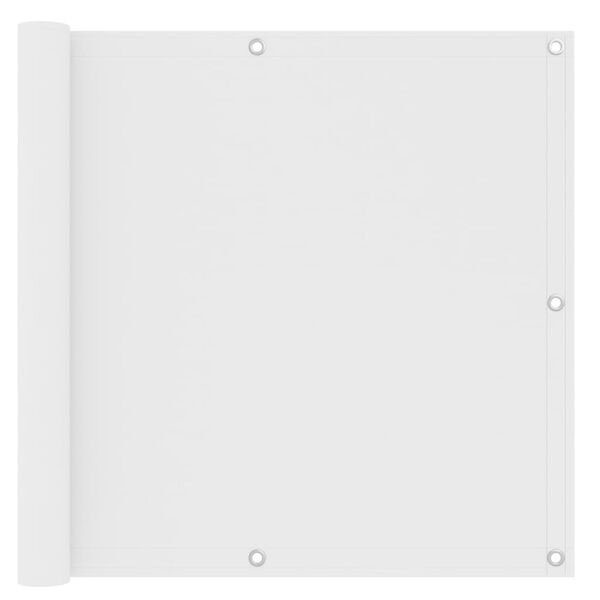 vidaXL Parvekkeen suoja valkoinen 90x500 cm Oxford kangas