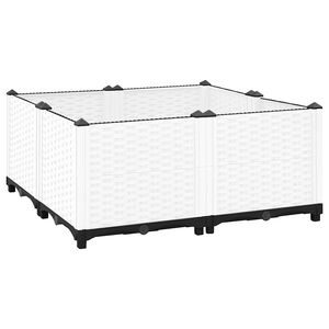 vidaXL Korotettu kukkalaatikko 80x80x38 cm polypropeeni