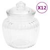 vidaXL S&auml;ilytyspurkit 12 kpl 500 ml lasi