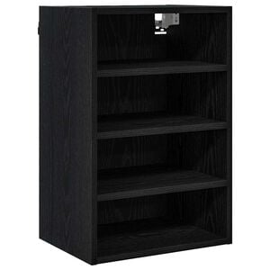 vidaXL Henkarikaappi Musta tammi 40 x 29,5 x 60 cm Tekninen puu