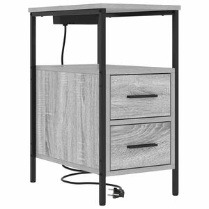 vidaXL Y&ouml;p&ouml;yt&auml;kaappi Harmaa Sonoma 30 x 48 x 61 cm Tekninen puu