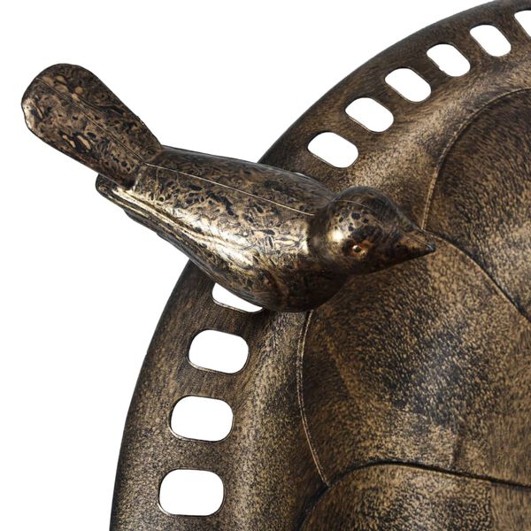 vidaXL Puutarhan lintuallas pronssi muovi