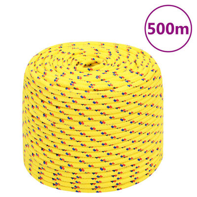 vidaXL Veneköysi keltainen 6 mm 500 m polypropeeni