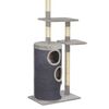 vidaXL Kissan kiipeilypuu sisal-pylväillä harmaa 260 cm
