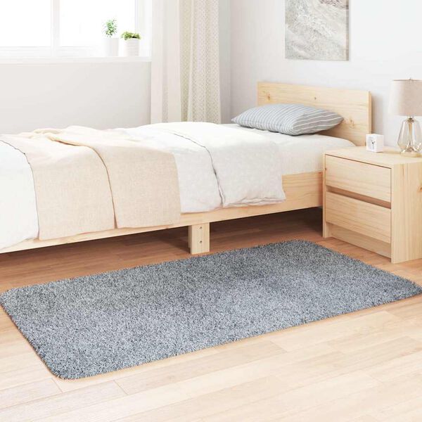 vidaXL P&ouml;rr&ouml;matto korkeanukkainen NAVARRA vaaleanharmaa 80x150 cm