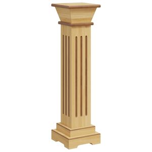 vidaXL Kukkateline klassinen pilari neli&ouml; vaalea puu 17x17x66 cm MDF