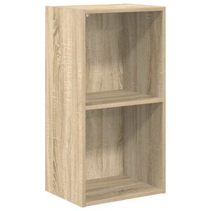 vidaXL 2-tasoinen kirjahylly Sonoma-tammi 40x30x76,5 cm tekninen puu