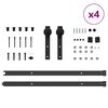 vidaXL Liukuovi Hardware Kit 427 cm Ter&auml;s Musta