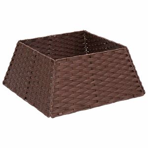 vidaXL Joulupuun kaula Neli&ouml; Tumma ruskea 50 x 50 x 25 cm polyrottinki