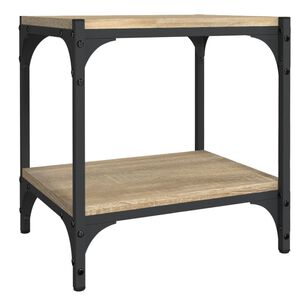 vidaXL TV-taso Sonoma-tammi 40x33x41 cm tekninen puu ja ter&auml;s