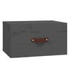 vidaXL Seinäkiinnitettävät yöpöydät 2 kpl harmaa 40x29,5x22 cm
