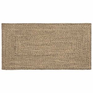 vidaXL Alue Matto Luonnollinen ja musta 80 x 150 cm Juutti