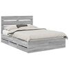 vidaXL S&auml;ngyn runko Harmaa Sonoma 5FT King Size Insin&ouml;&ouml;ripuuta