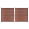vidaXL Puutarha-aita WPC 353x186 cm ruskea