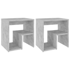vidaXL Y&ouml;p&ouml;yd&auml;t 2 kpl betoninharmaa 40x30x40 cm tekninen puu