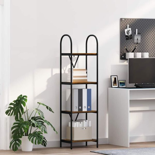 vidaXL Kirjahylly Savup&auml;hkin&auml; 40 x 30 x 146 cm Tekninen puu