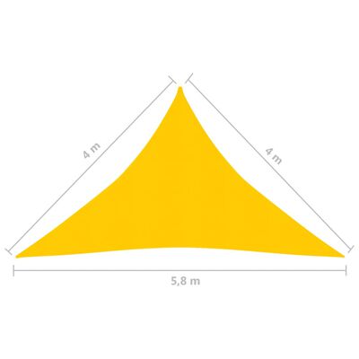 vidaXL Aurinkopurje 160 g/m² keltainen 4x4x5,8 m HDPE