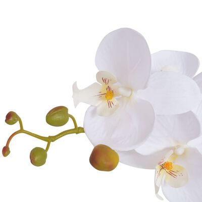 vidaXL Tekokukka ruukulla orkidea 65 cm valkoinen