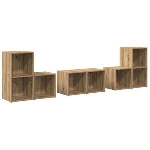 vidaXL TV-tasosetti 6 pcs Artisan tammi Tekninen puu