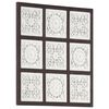 vidaXL K&auml;sin veistetty sein&auml;paneeli MDF 60x60x1,5 cm ruskea/valkoinen