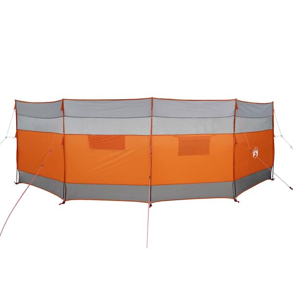 vidaXL Camping Windbreak Harmaa ja oranssi 510x153 cm Vedenpitävä